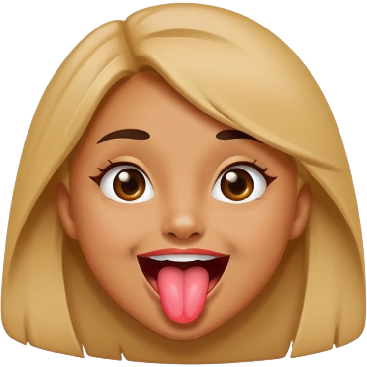 slang freaky girl, sticking out tongue emoji