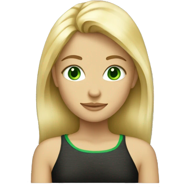 Blonde girl with green eyes emoji