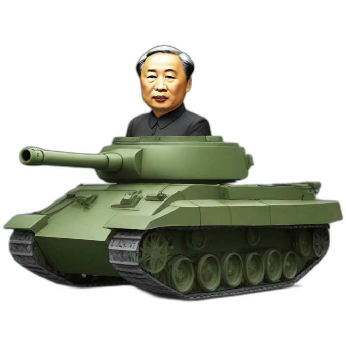 President Mao riding a tank emoji