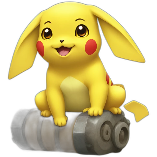 Pikachu sur un éléphant emoji