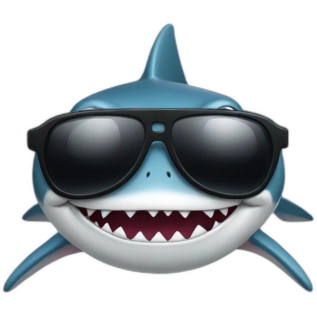 Shark with sunglasses  emoji