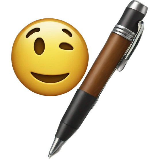 vintage notebook with pen emoji