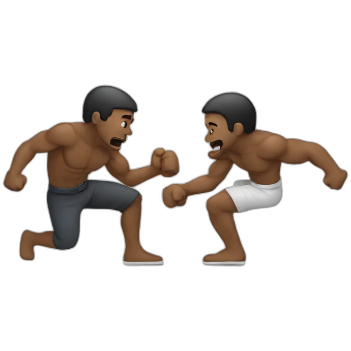 Two men fight emoji