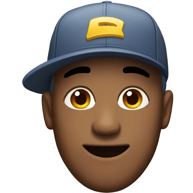 man with cap on winking  emoji