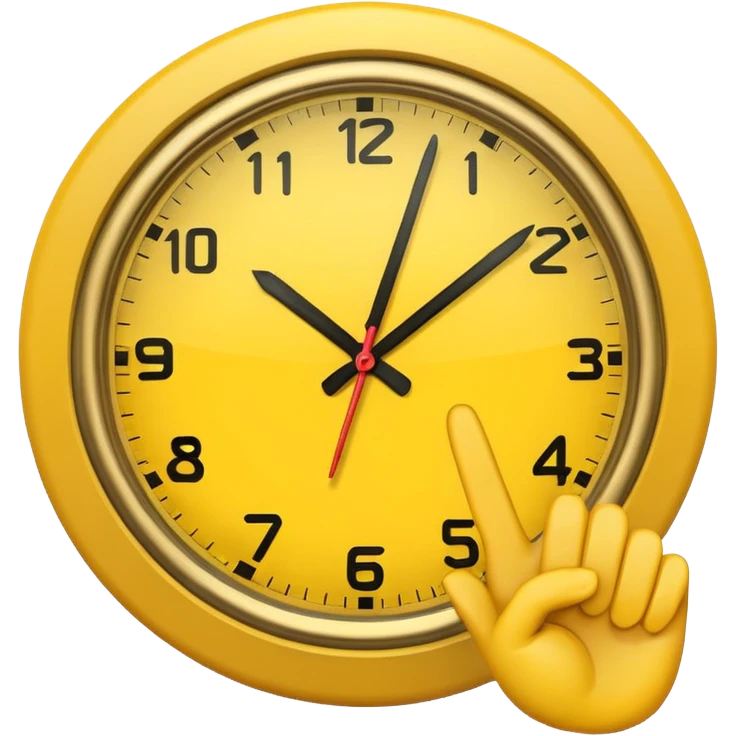 I want a clock it emoji with the fingers like the latest trend with two fingers emoji