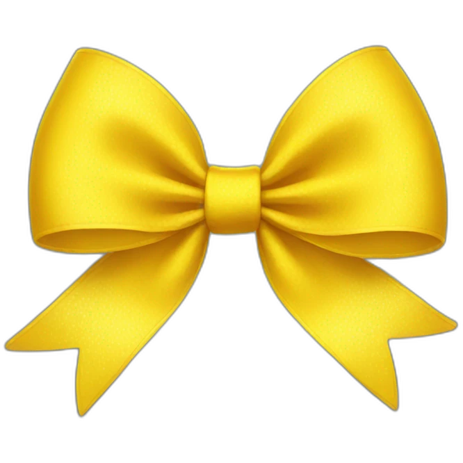 bright yellow bow emoji