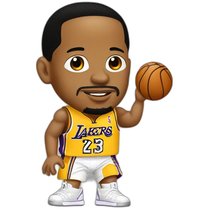 allen iverson wearing yellow lakers jersey emoji