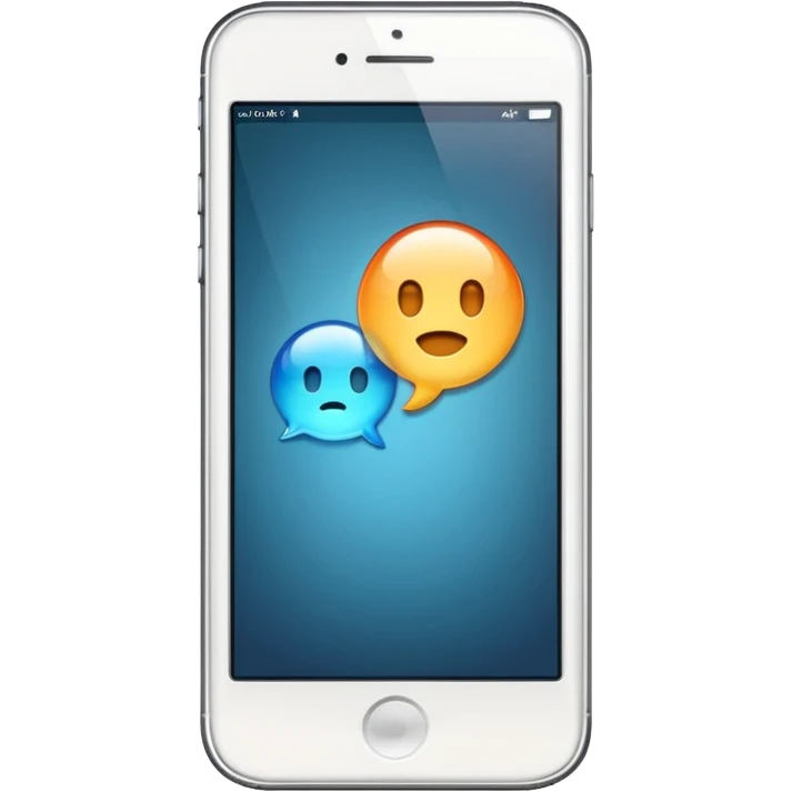 an iphone 16 where we can see bubble speech on the screen emoji