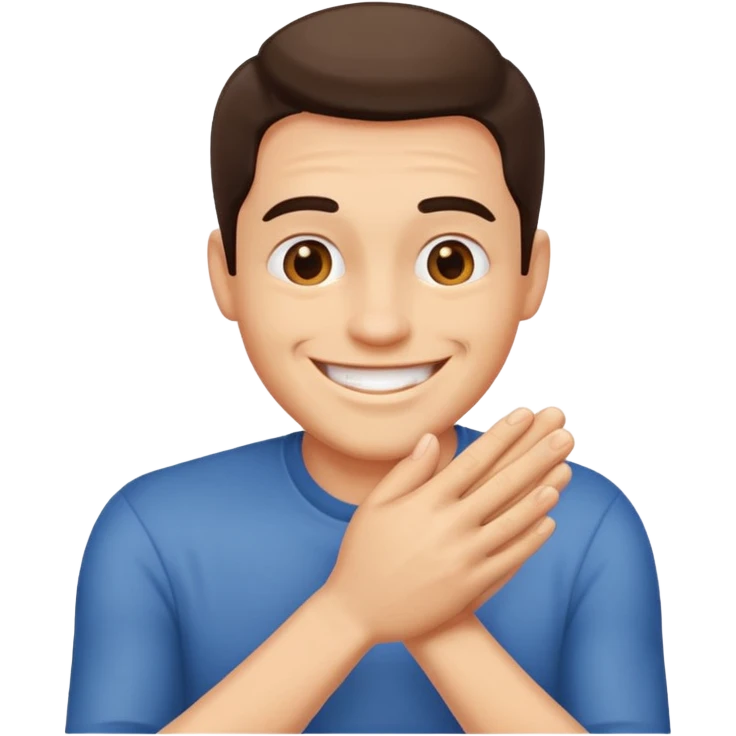 man grinning while rubbing hands emoji