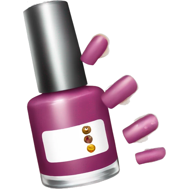 manicure with polish bottle emoji