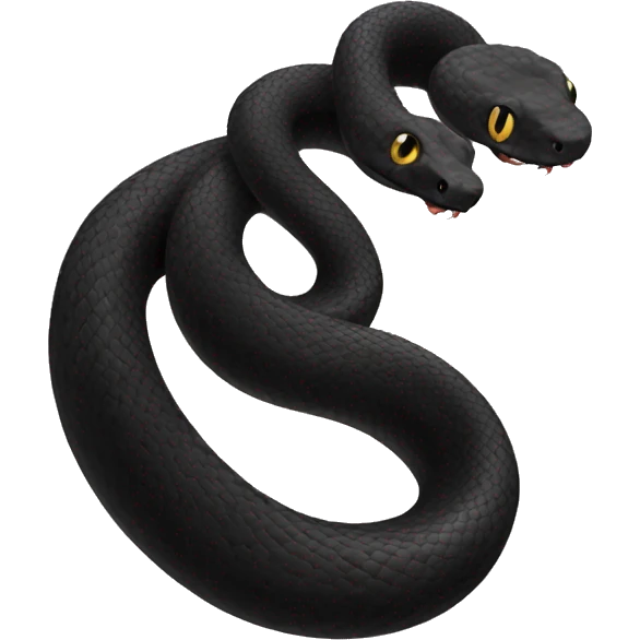 Black two headed snake emoji emoji