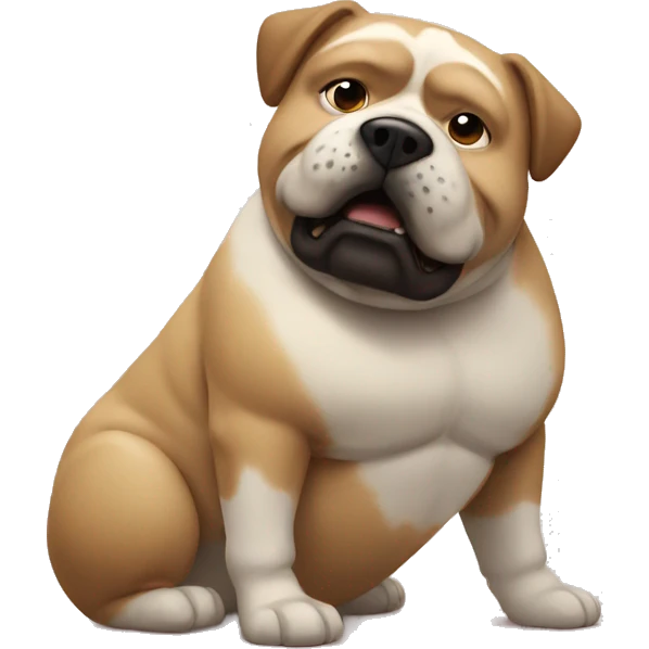 Sumo wrestler mixed with a dog emoji