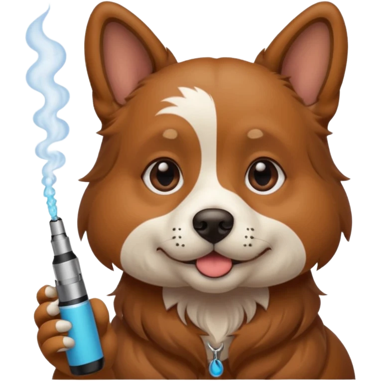 Dog with vape emoji