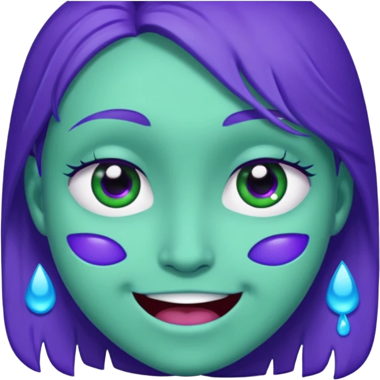face-blue-smilingface-purple-cryingface-green-smilingyt emoji
