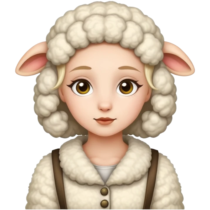 Girl as a sheep  emoji