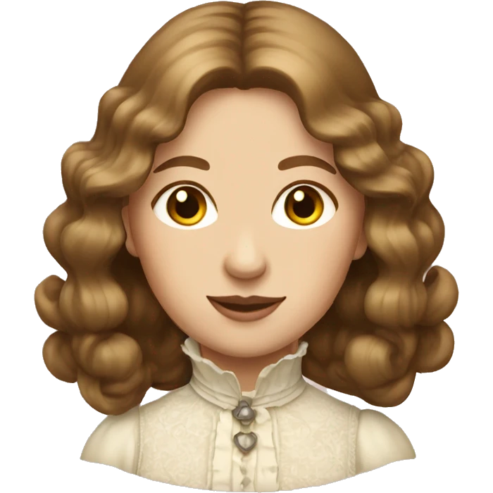 light brown hair victorian lady emoji