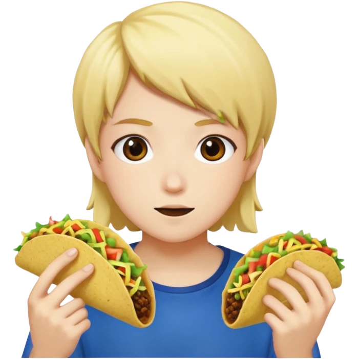 Perso d’anime qui mange un tacos emoji