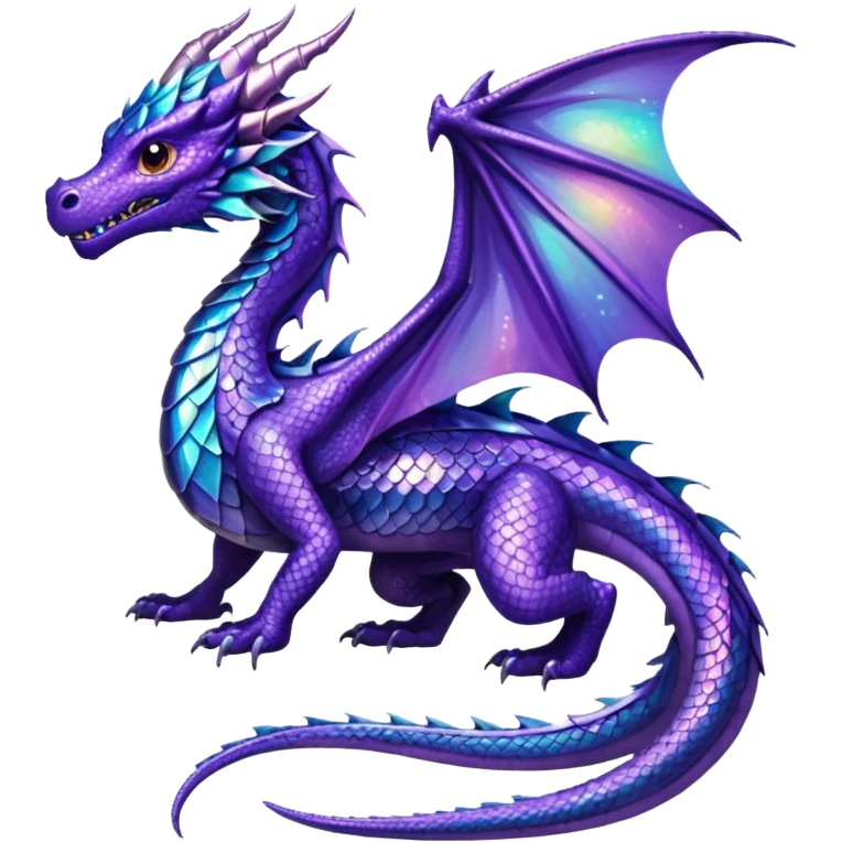 glitter purple dragon emoji