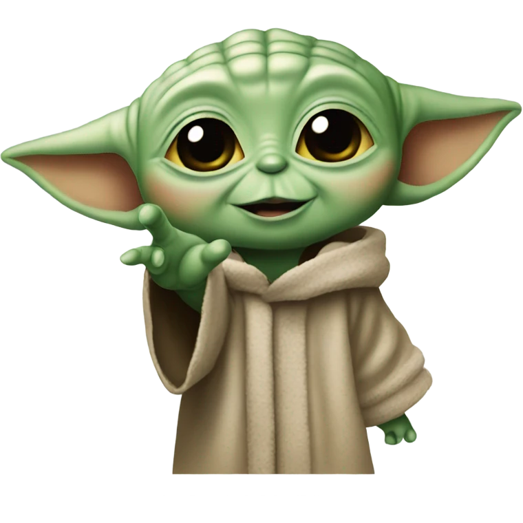 Baby yoda holding up ok sign emoji
