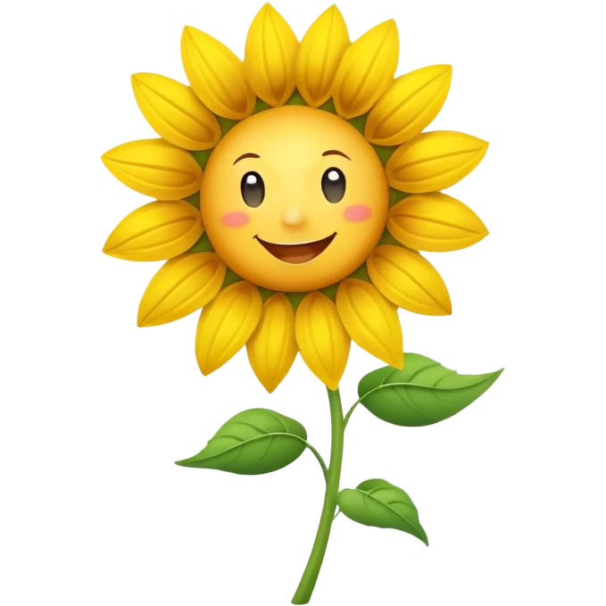 Happy sunflower dancing emoji