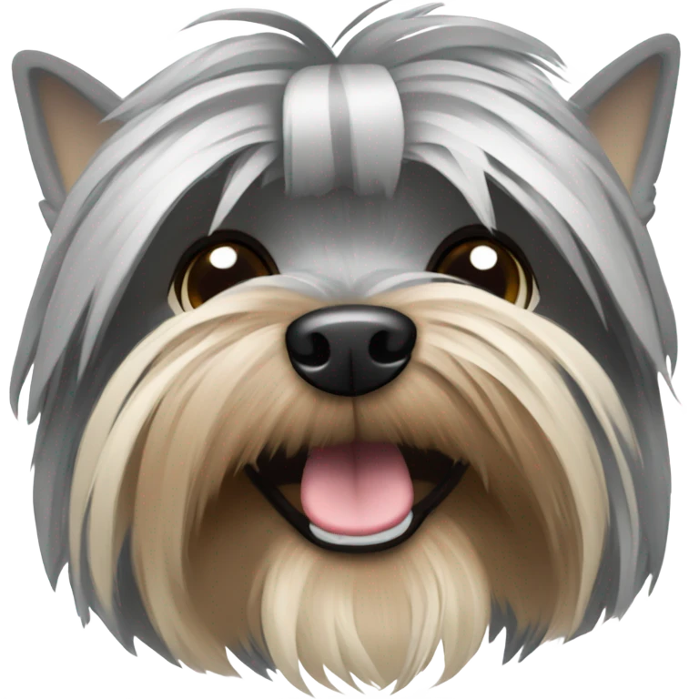 Short hair grey yorkie emoji