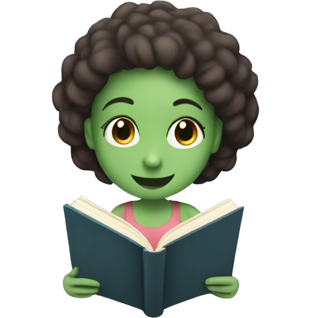 gir happily reading a book emoji