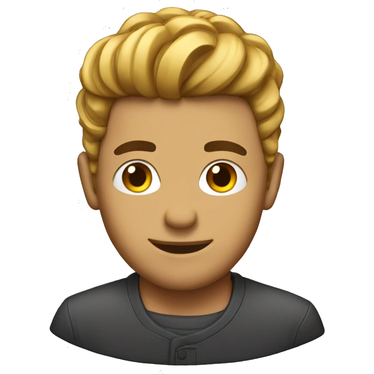 A man with good hair style cap emoji