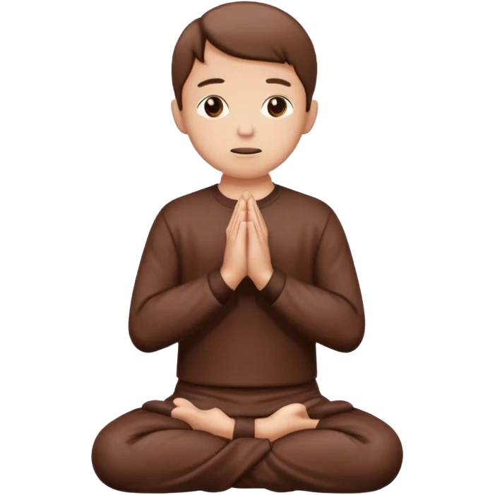 Beige Arms prayer position chocolate clothes emoji