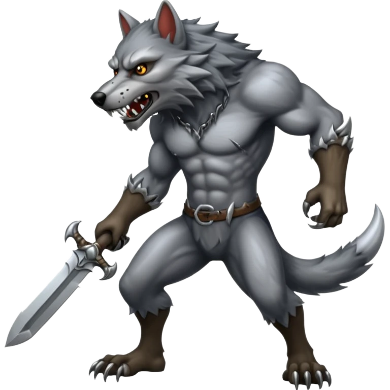 Werewolf on weapon  emoji