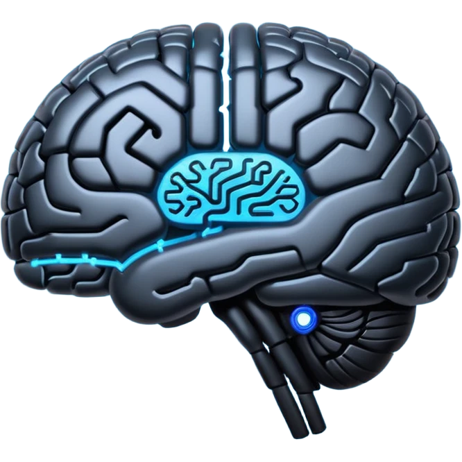 all-black digital brain emoji