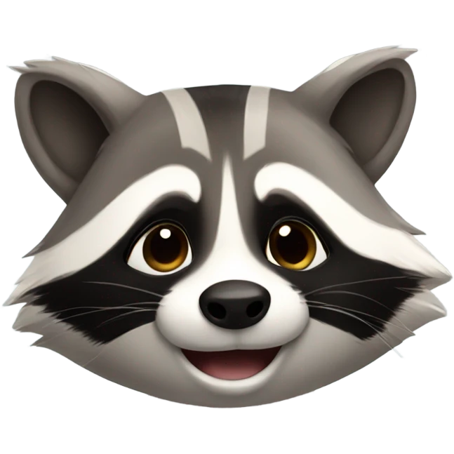 A cute raccoon that is touched emoji