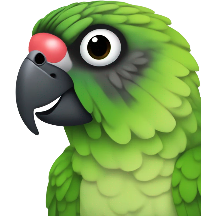 green cheek conure with black head emoji