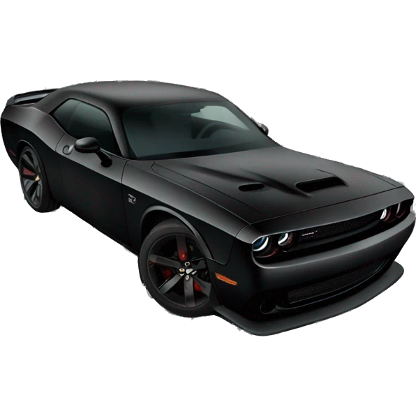 Black Dodge Hellcat Challenger wit dreads and 999999999 chains on emoji