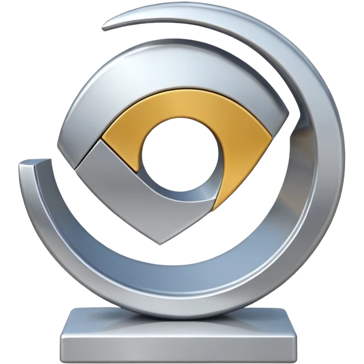 A modern abstract sculpture emoji