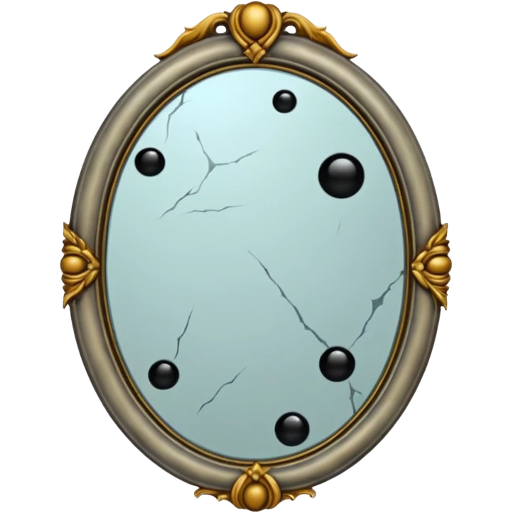 Haunted Mirror with some black dots on it \ emoji