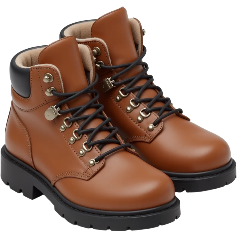 brown ladies' hiking boots emoji