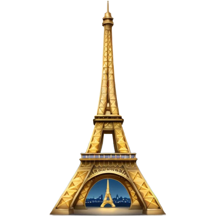 the Eiffel Tower at night with lights emoji