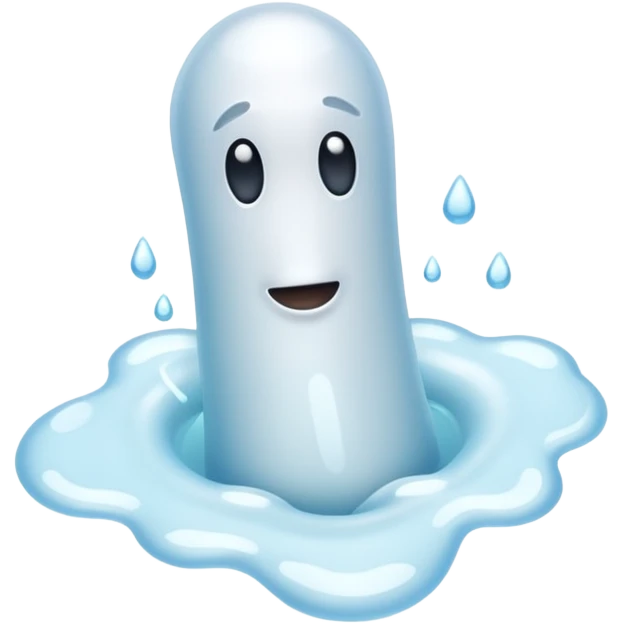 Penis in white liquid emoji