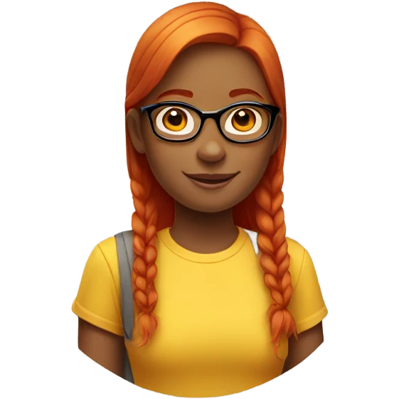 red-straight-haired-girl-glasses-yellow-shirt emoji