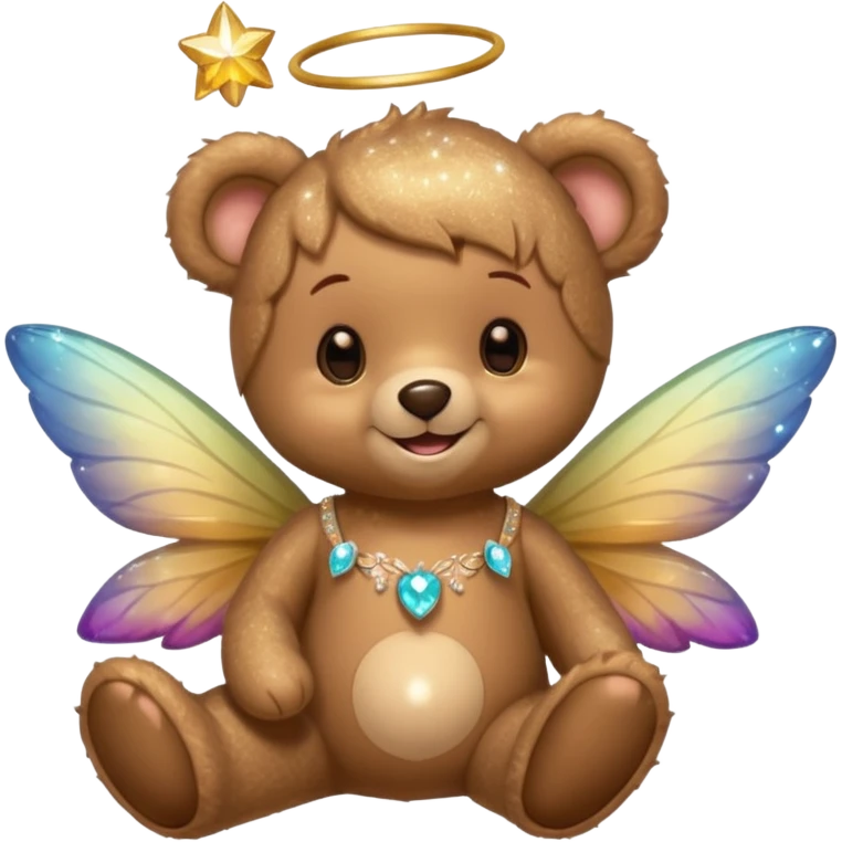 Teddy and fairy as a couple emoji