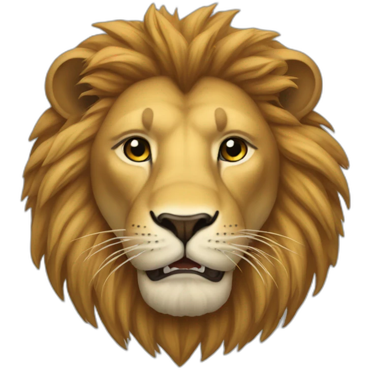 un lion dans un four emoji