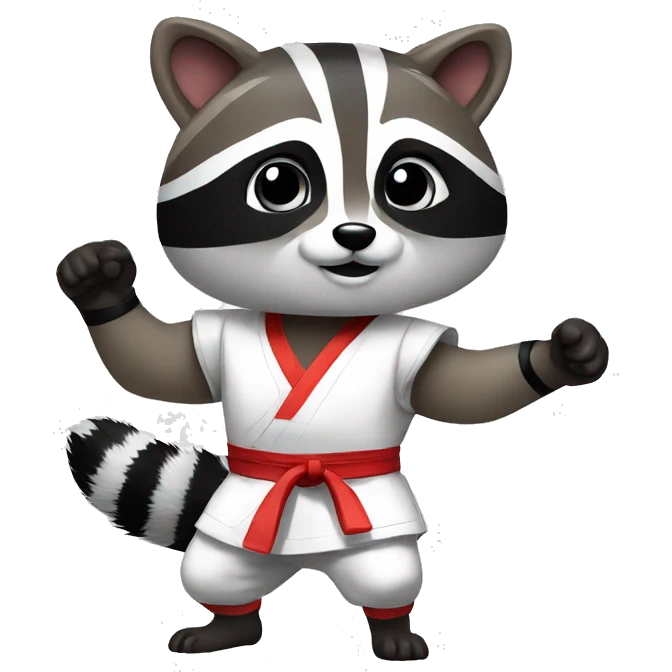 Raccoon taekwondo  emoji