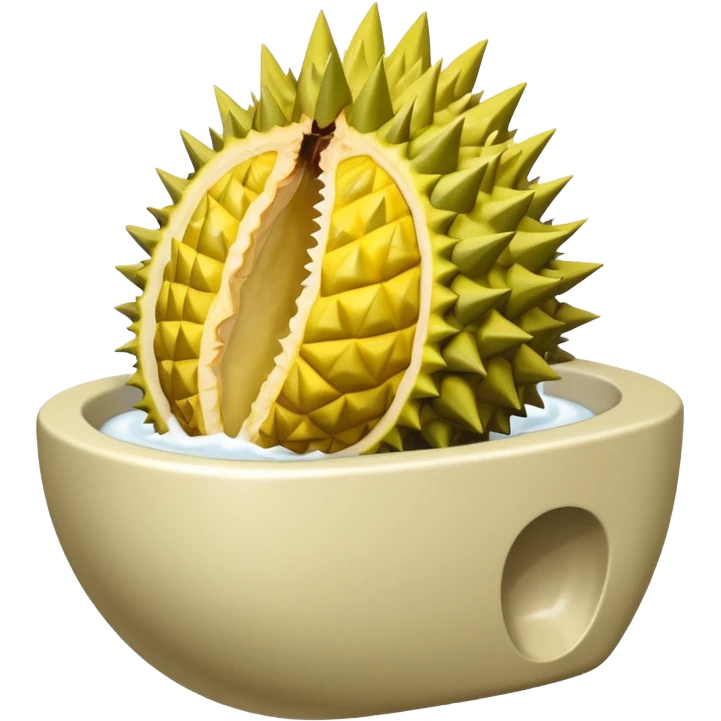 durian coming out from backside in toilet bown emoji