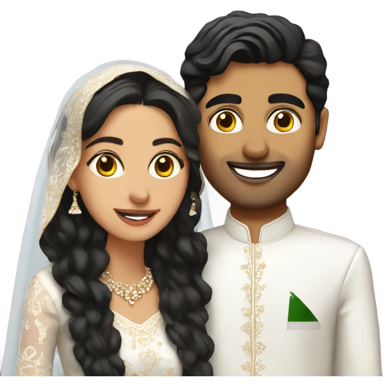 Pakistani white wedding  emoji