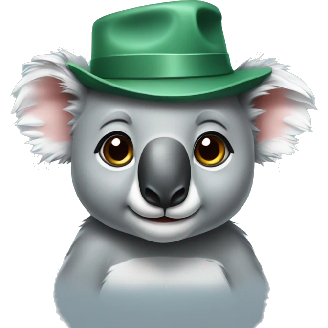 koala with a hat emoji