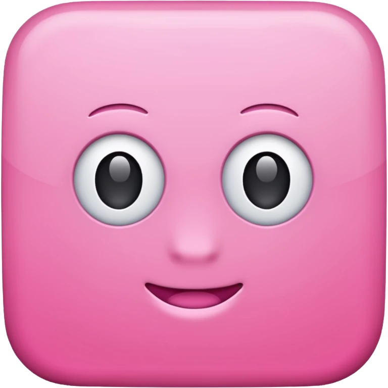 Pink Square with no face emoji