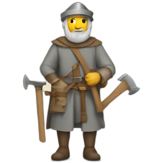 medieval architect with tools emoji