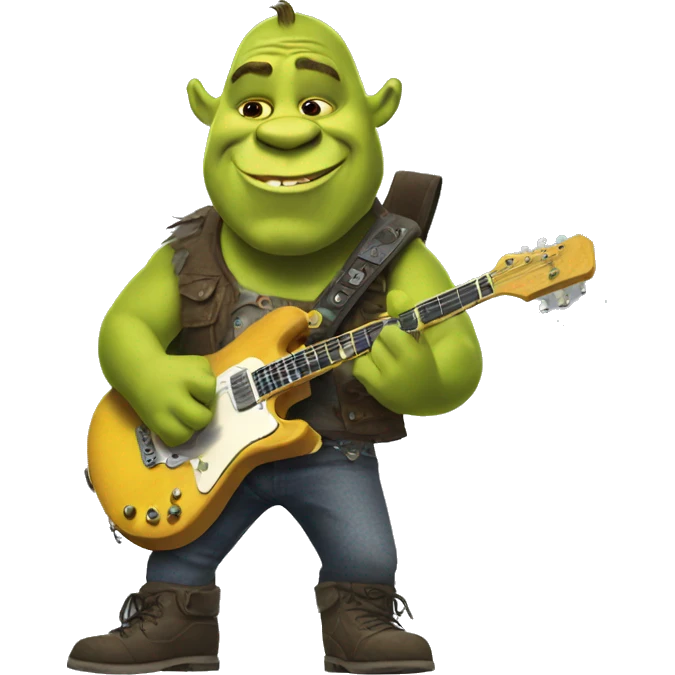 Shrek as rock star emoji