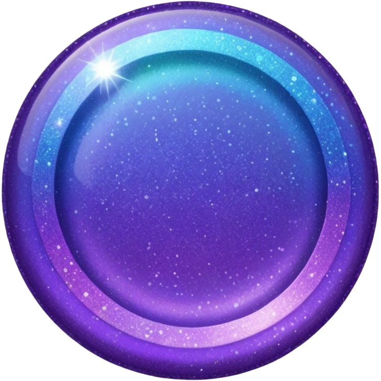 Glitter purple and cian inner circle emoji