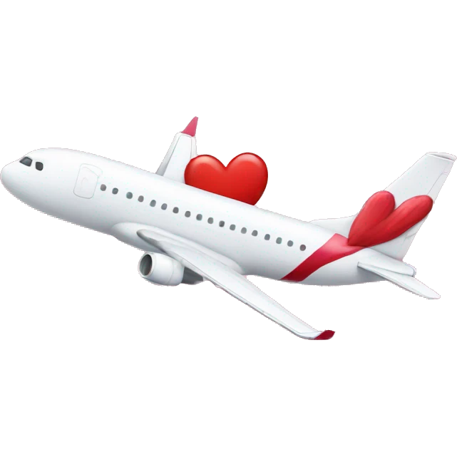 Valentine’s Day plane emoji